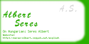 albert seres business card
